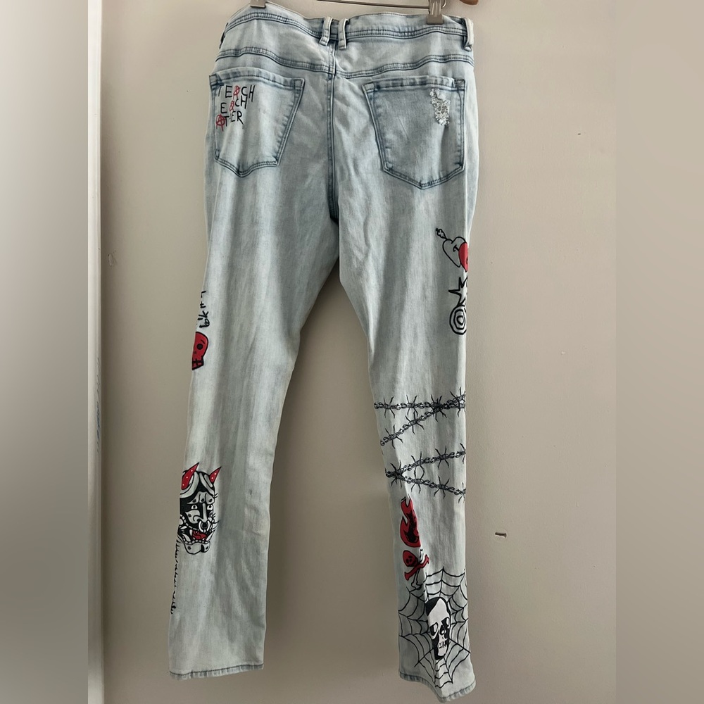 Ninth Hall Rogue Skinny Light Wash Jeans - Picture 8 of 11